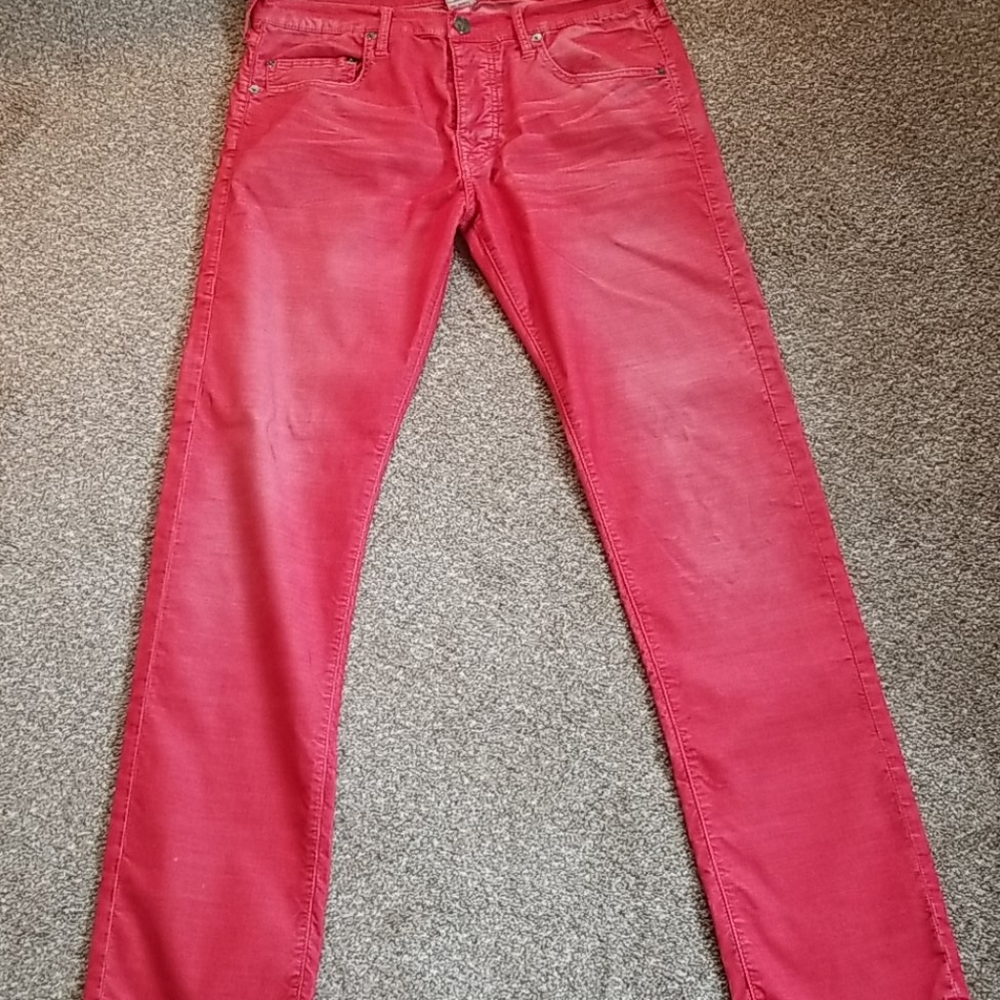 True Religion Red Corduroy Pants